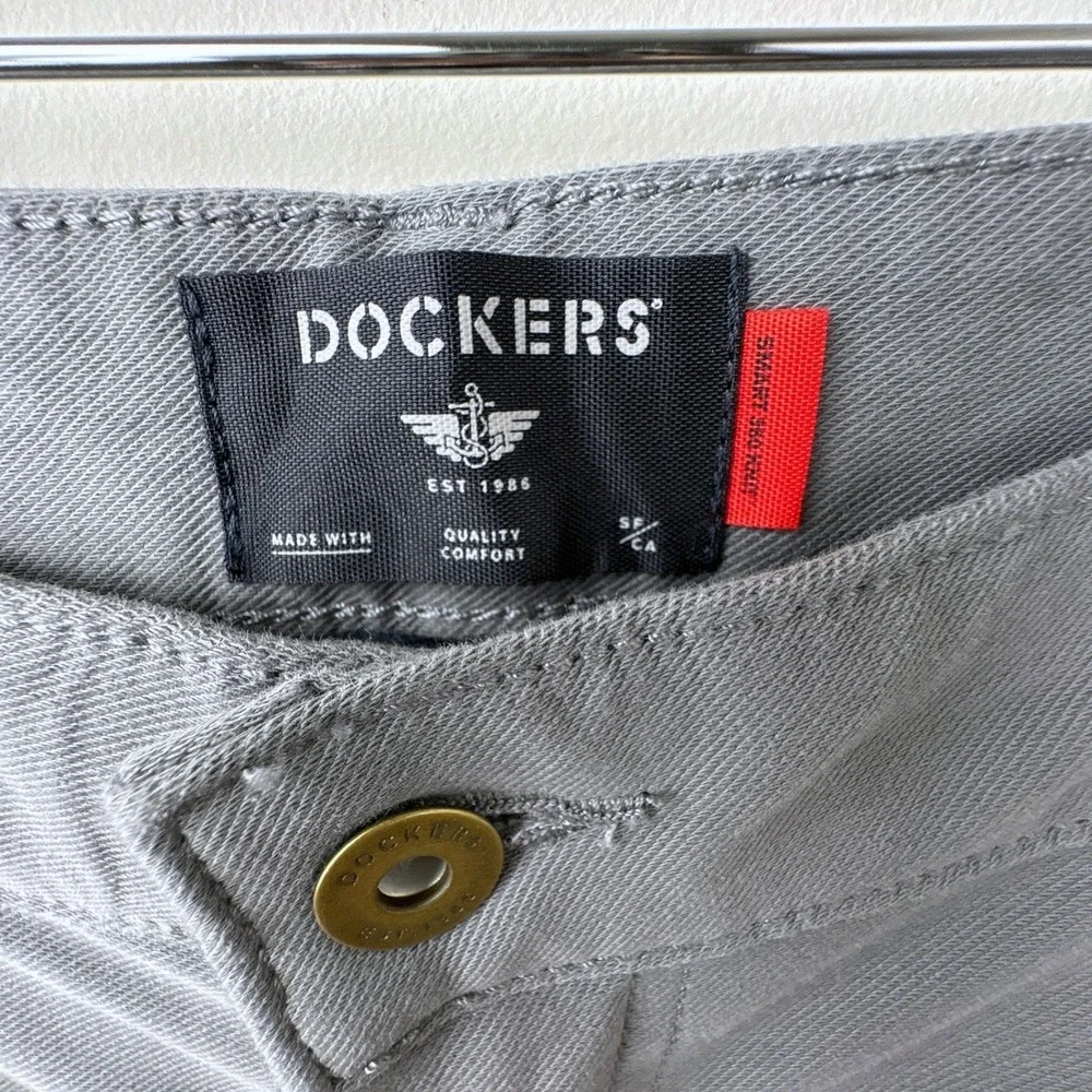 Dockers‎ Comfort Knit Jean Cut Pants Mens 36x29 Grey Straight Fit Smart 360 - Picture 2 of 13